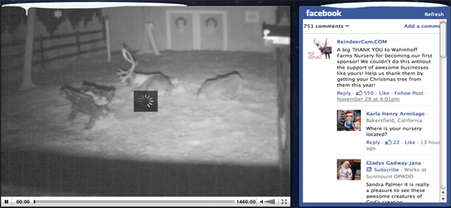 Santa's Official Reindeer Webcam