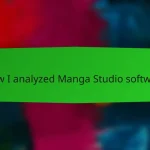 How I analyzed Manga Studio software