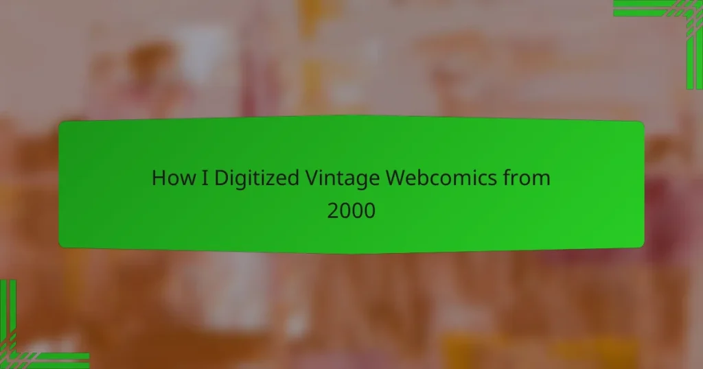 How I Digitized Vintage Webcomics from 2000