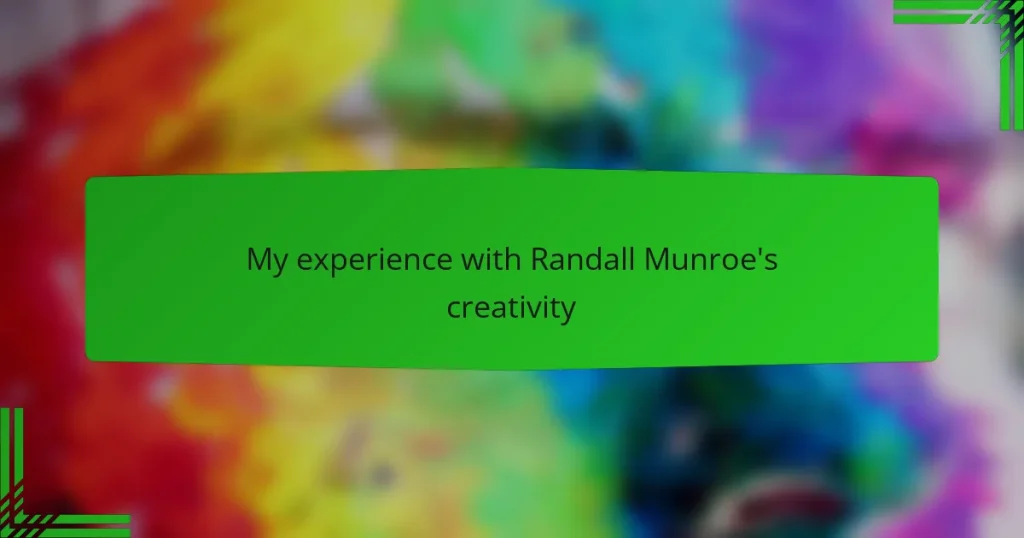 My experience with Randall Munroe’s creativity