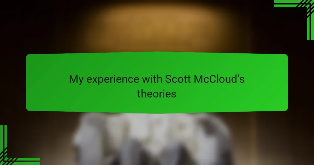 My experience with Scott McCloud’s theories