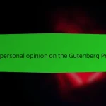 My personal opinion on the Gutenberg Press