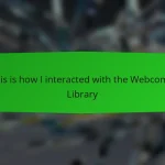 This is how I interacted with the Webcomic Library