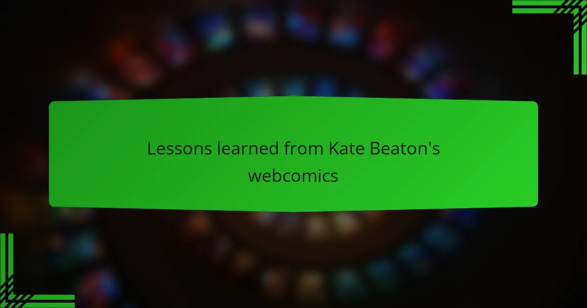 Lessons learned from Kate Beaton's webcomics